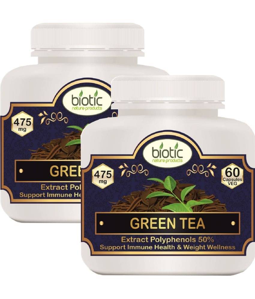 Biotic Green Tea Extract for Fat Burner 475 mg Veg Capsule 120 no.s Pack of 2 Biotic Green Tea Extract for Fat Burner 475 mg Veg Capsule 120 no.s Pack of 2