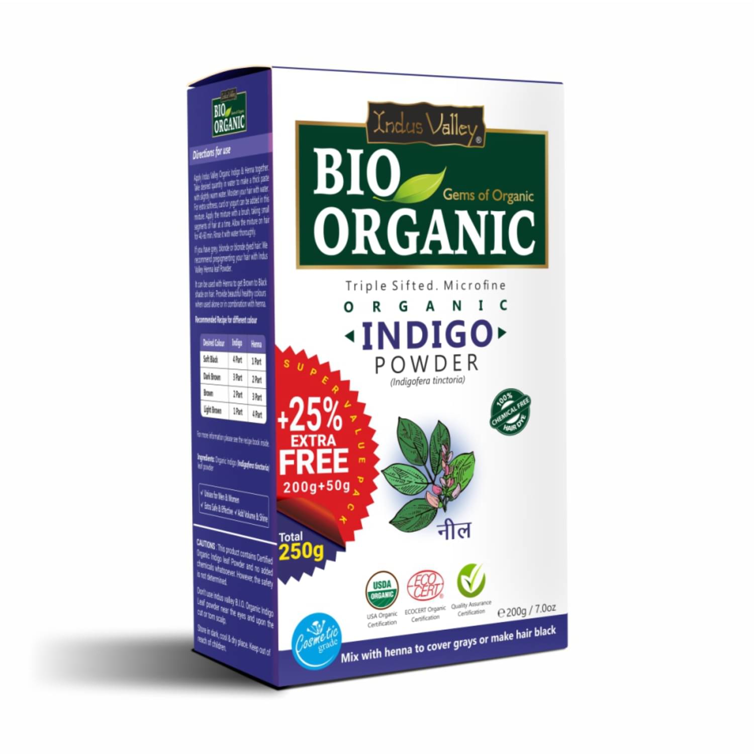     			Indus Valley Indigo Powder Hair Color Hair Coloring For All Hair Type 100G (Pack of 1)