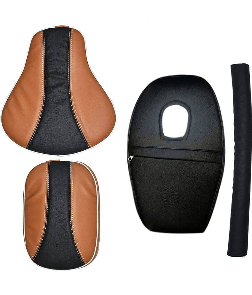 KOHLI BULLET ACCESSORIES Stylish Design Seat Cover with Tank Cover + Back Rest Foam Combo Set for Royal Enfield Classic 350/500cc (Tan with Black) KOHLI BULLET ACCESSORIES Stylish Design Seat Cover with Tank Cover + Back Rest Foam Combo Set for Royal Enfield Classic 350/500cc (Tan with Black)