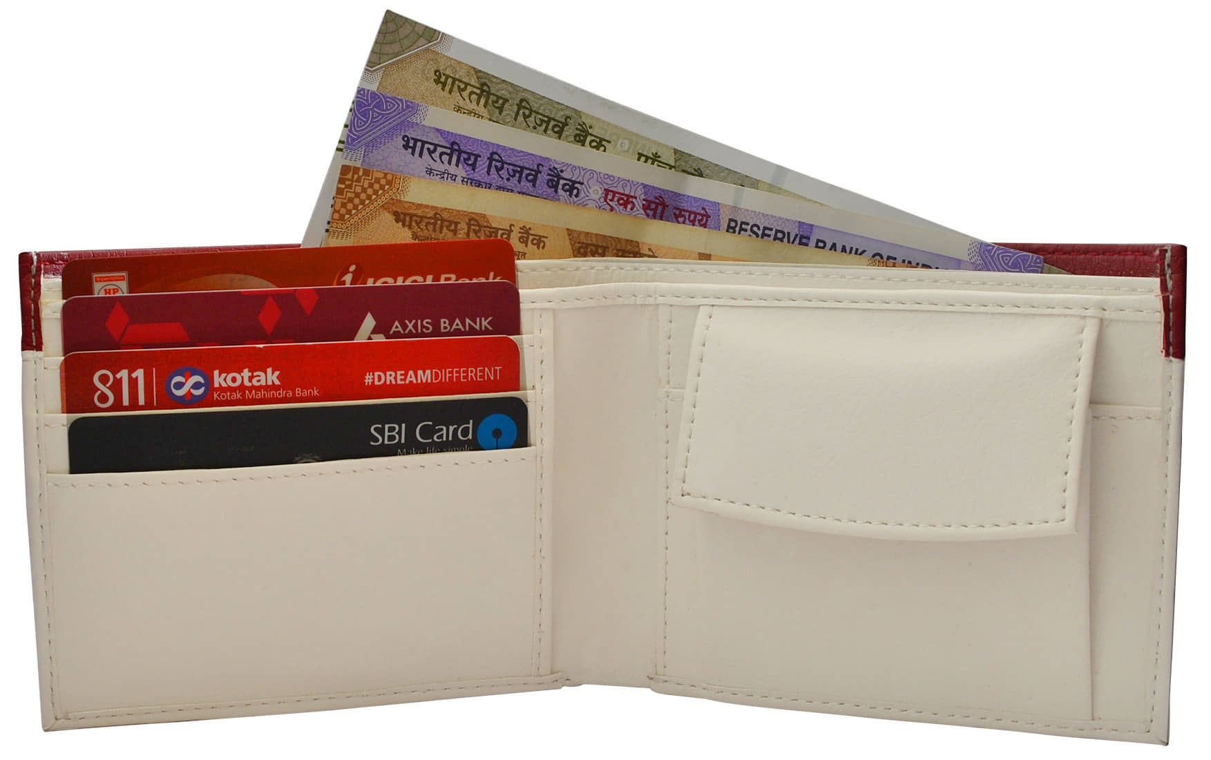 Loopa PU White Casual Regular Wallet - Handbags | Buy online on ZillyBuy