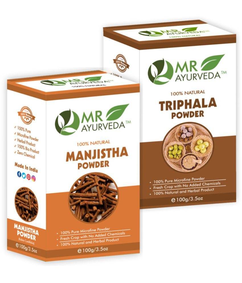 MR Ayurveda Manjistha Powder & Triphala Powder Hair Scalp Treatment 200 g Pack of 2 MR Ayurveda Manjistha Powder & Triphala Powder Hair Scalp Treatment 200 g Pack of 2