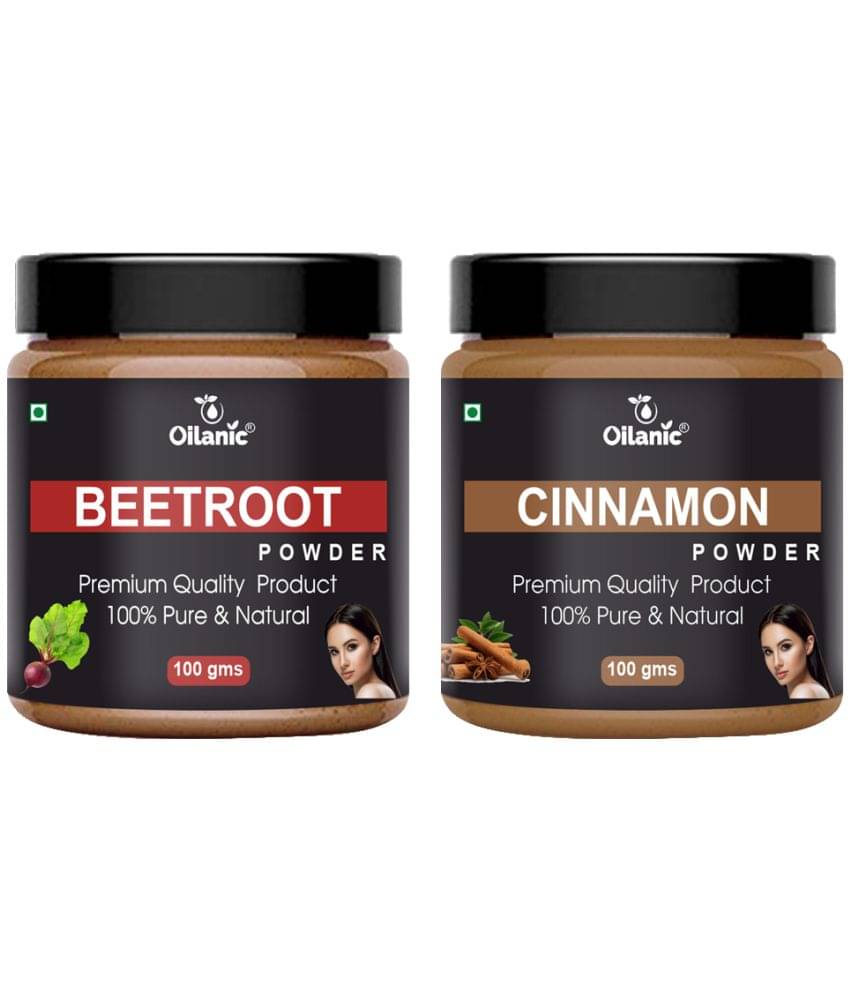 Oilanic 100% Pure Beetroot Powder & Cinnamon Powder For Skin Hair Mask 200 g Pack of 2 Oilanic 100% Pure Beetroot Powder & Cinnamon Powder For Skin Hair Mask 200 g Pack of 2