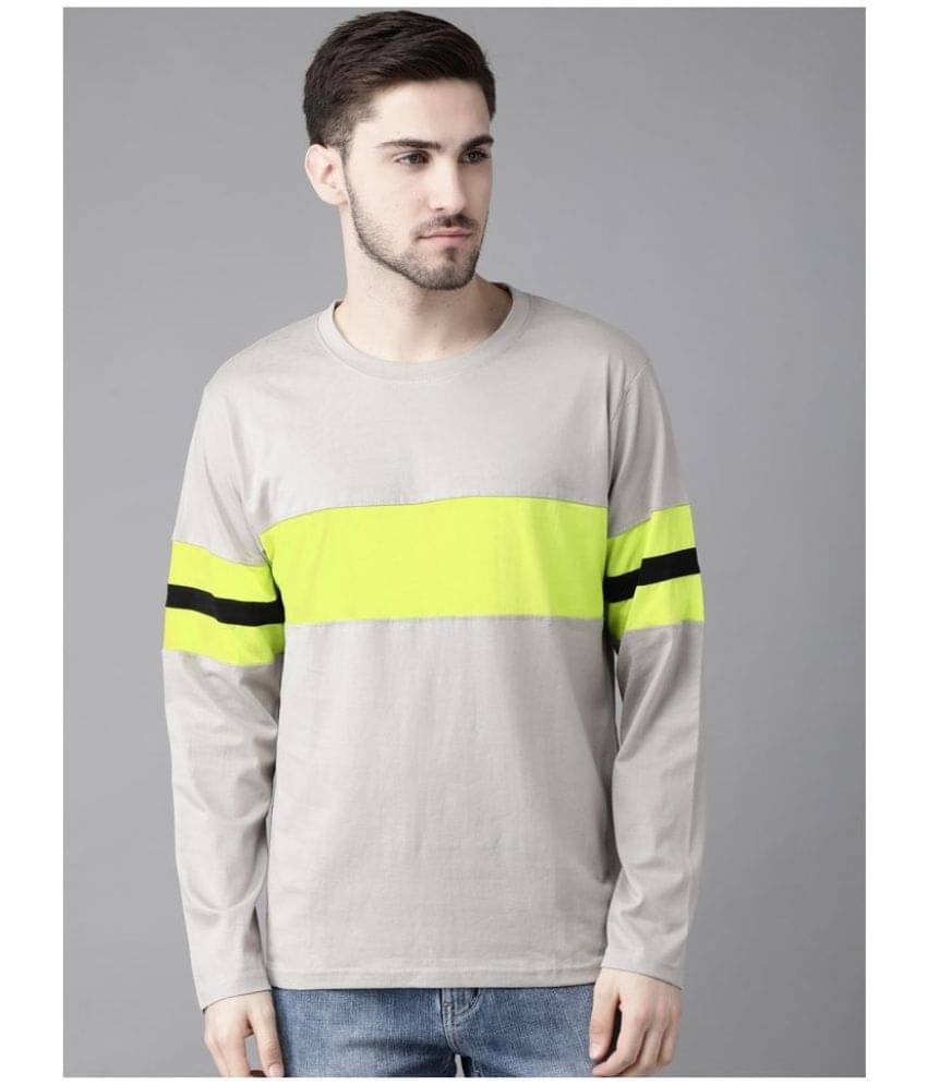     			The Dry State - Grey Cotton Regular Fit Men's T-Shirt ( Pack of 1 )