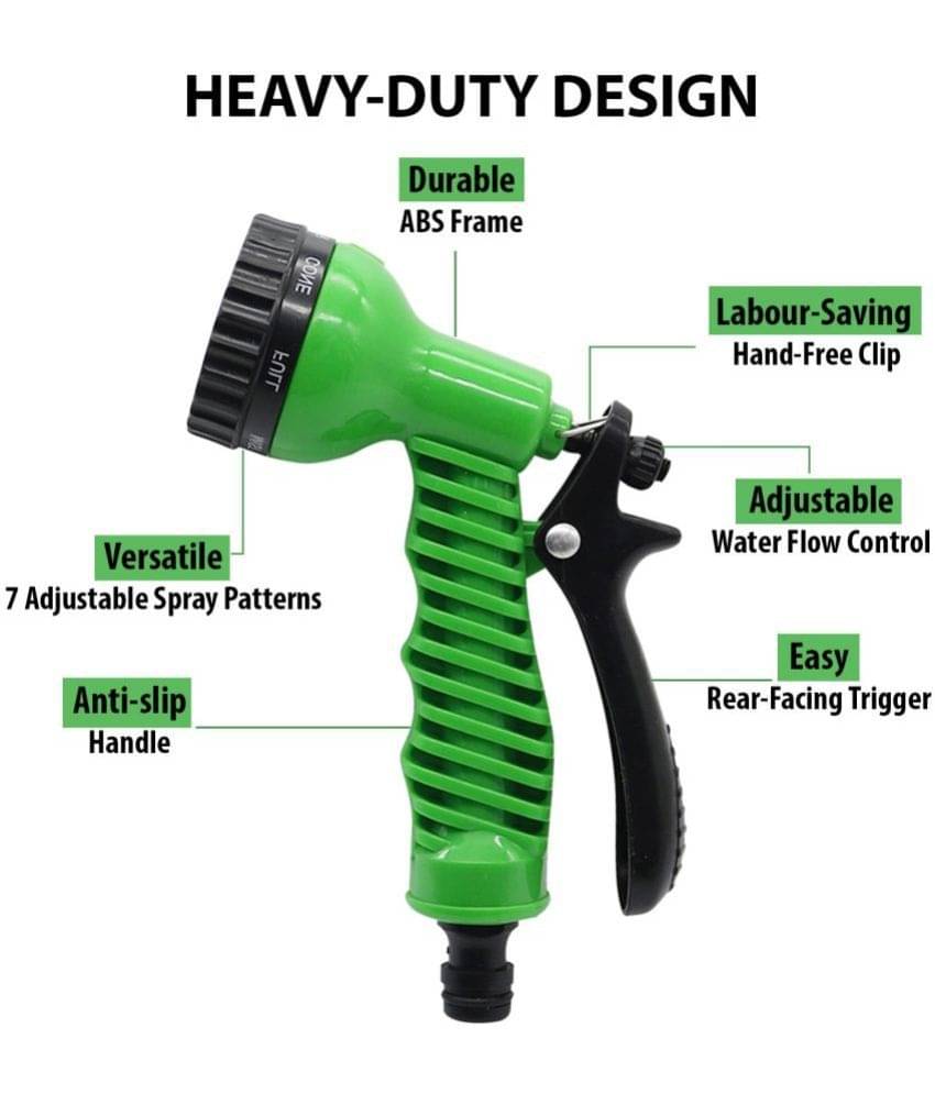INGENS 7 Function High Pressure Car/Bike/Gardening Cleaning Water Spray Nozzle for Office & Home INGENS 7 Function High Pressure Car/Bike/Gardening Cleaning Water Spray Nozzle for Office & Home