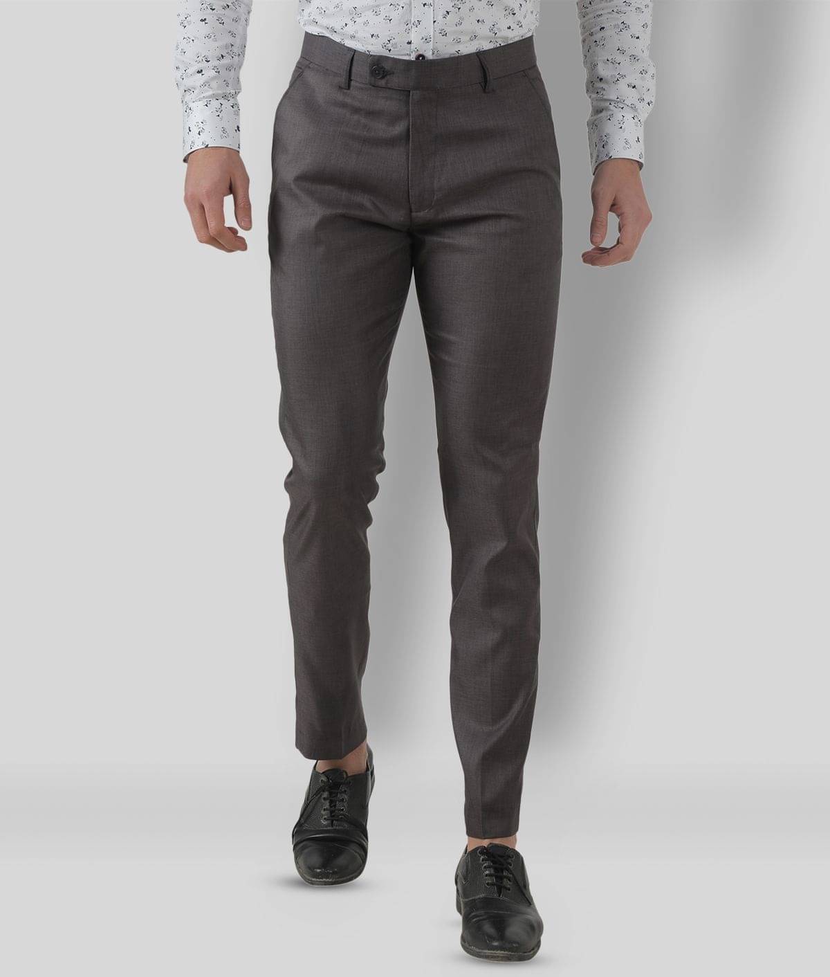     			Inspire - Grey Polycotton Slim - Fit Men's Chinos ( Pack of 1 )