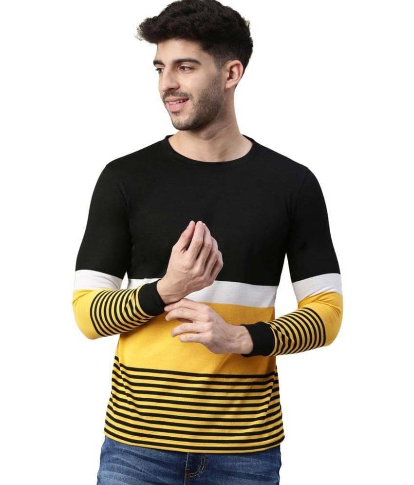     			Maniac - Cotton Slim Fit Yellow Men's T-Shirt ( Pack of 1 )
