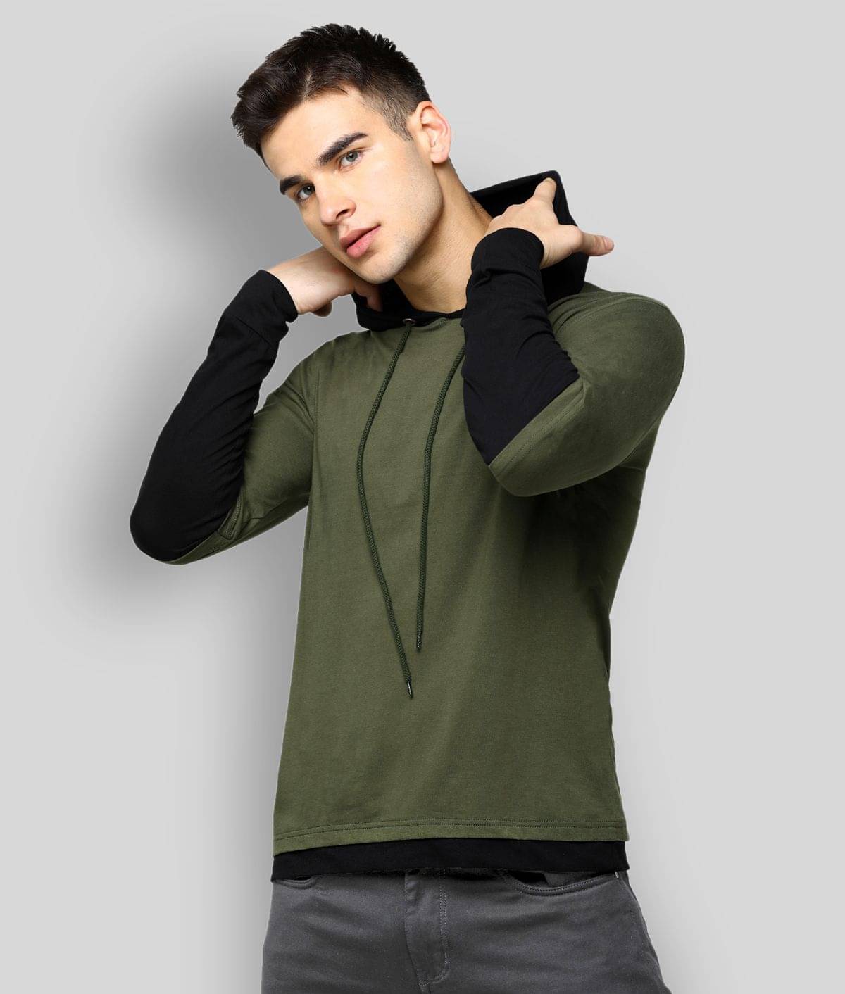     			Maniac - Green Cotton Slim Fit Men's T-Shirt ( Pack of 1 )