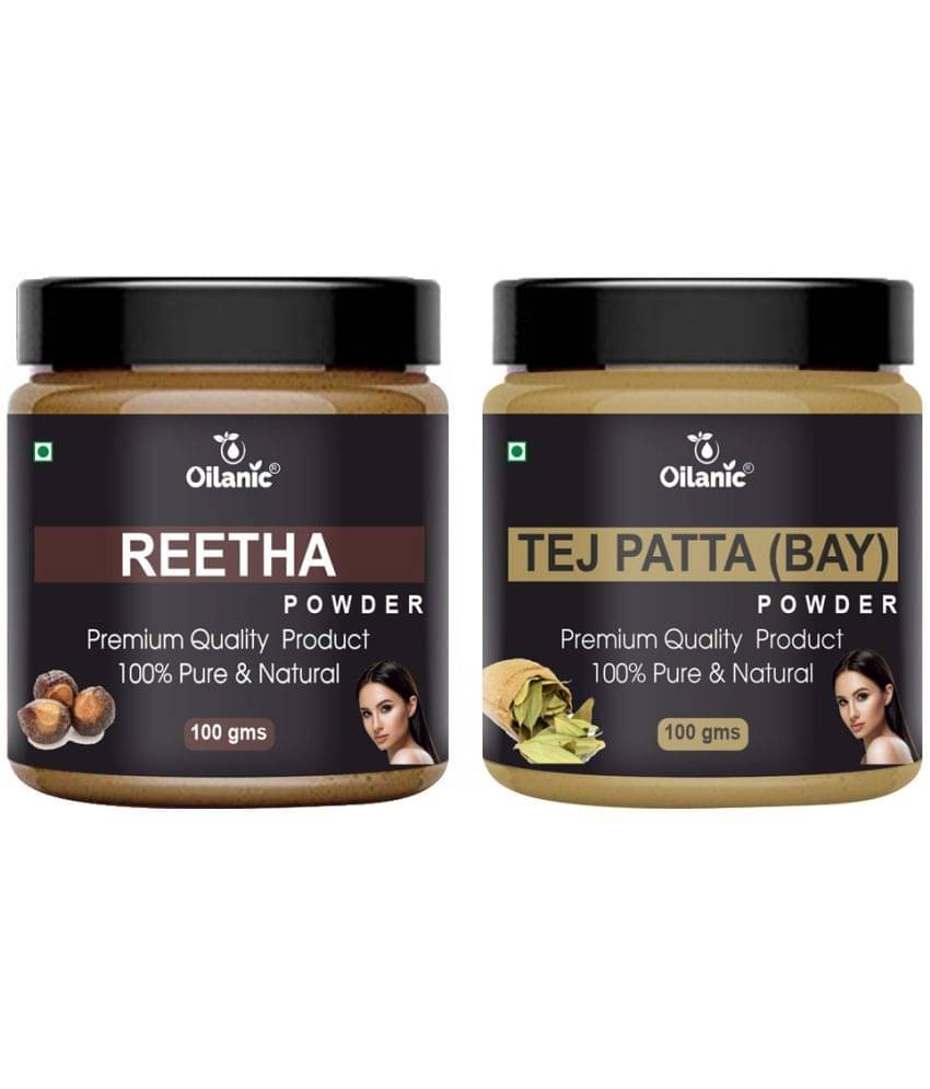 Oilanic 100% Pure Reetha Powder & Tej Patta Powder-Skincare Hair Mask 200 g Pack of 2 Oilanic 100% Pure Reetha Powder & Tej Patta Powder-Skincare Hair Mask 200 g Pack of 2