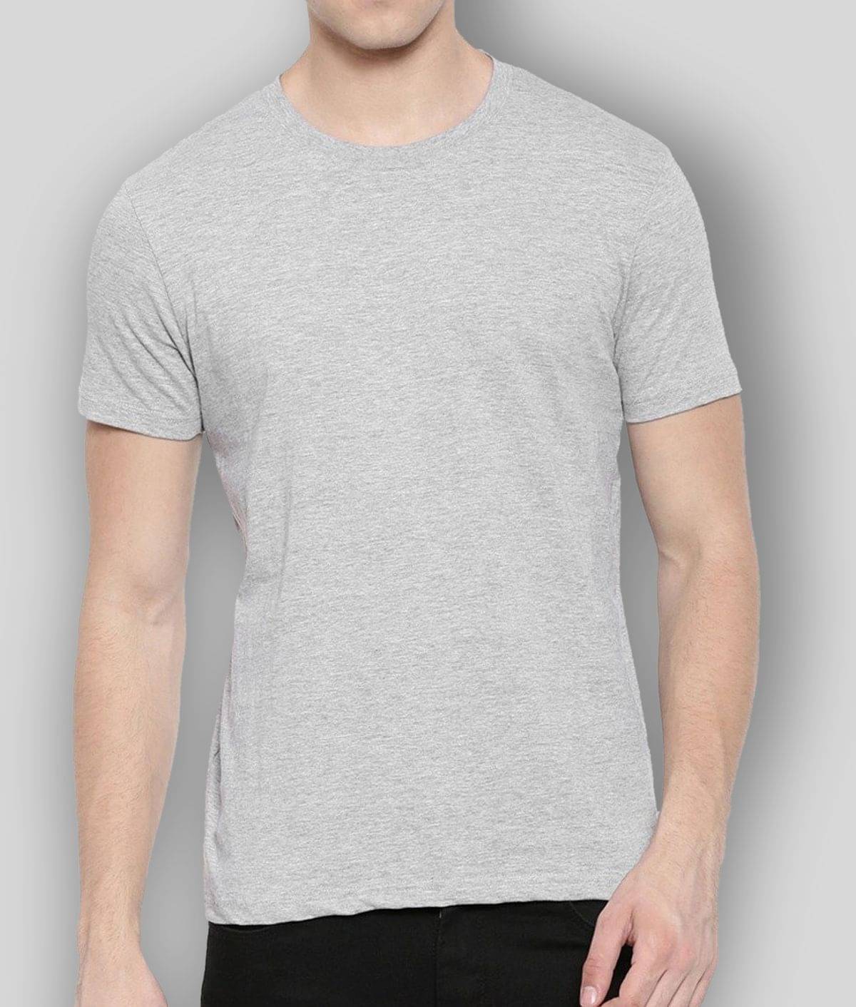 SKYRISE Pack of 1 Cotton Slim Fit Men's T-Shirt ( Grey )     			SKYRISE Pack of 1 Cotton Slim Fit Men's T-Shirt ( Grey )