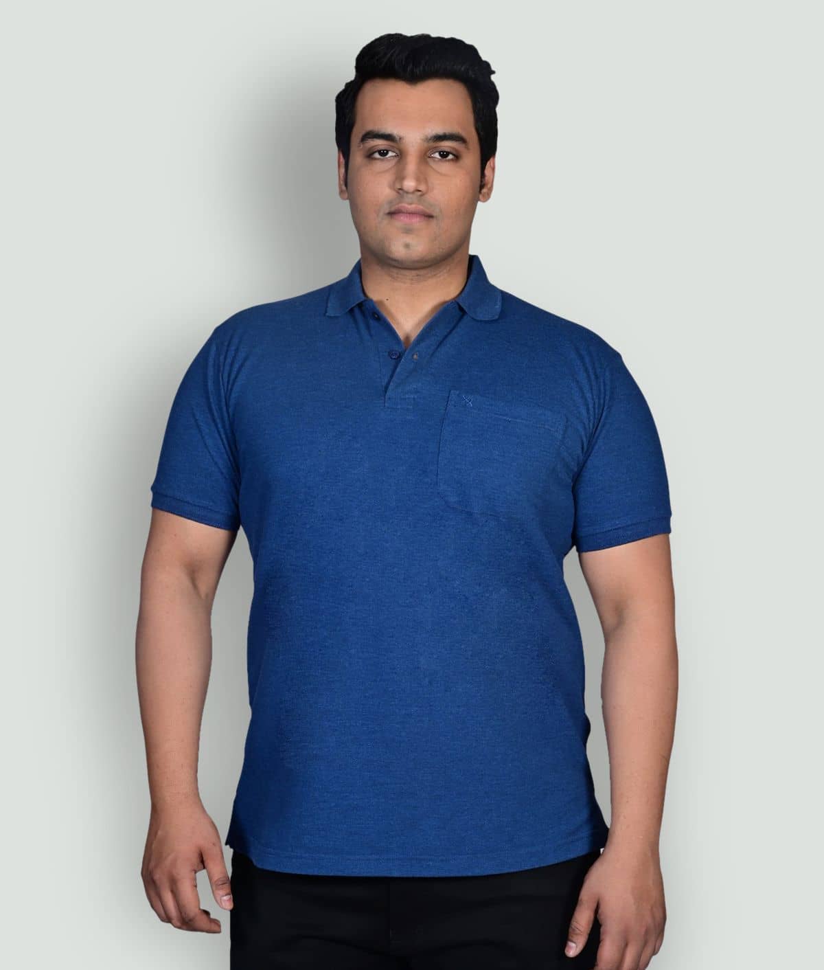Xmex Pack of 1 Cotton Blend Regular Fit Men's T-Shirt ( Blue )