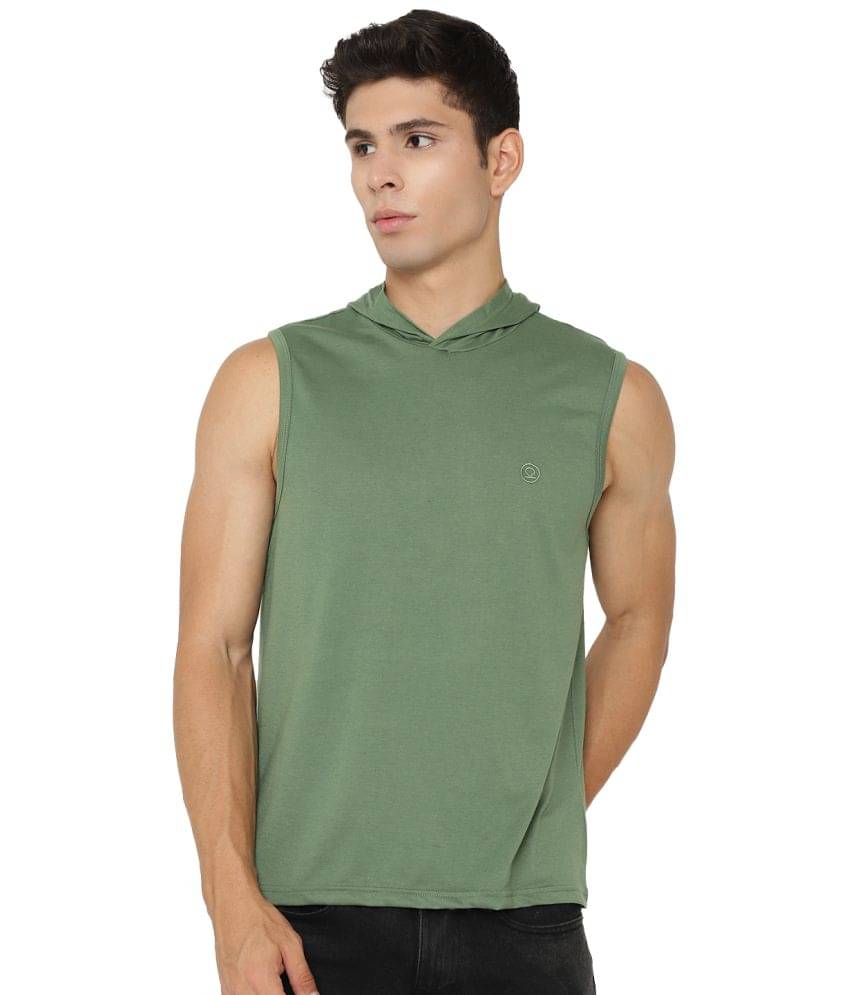     			Chkokko Pack of 1 Cotton Blend Sleeveless vest For Men ( Dark Green )
