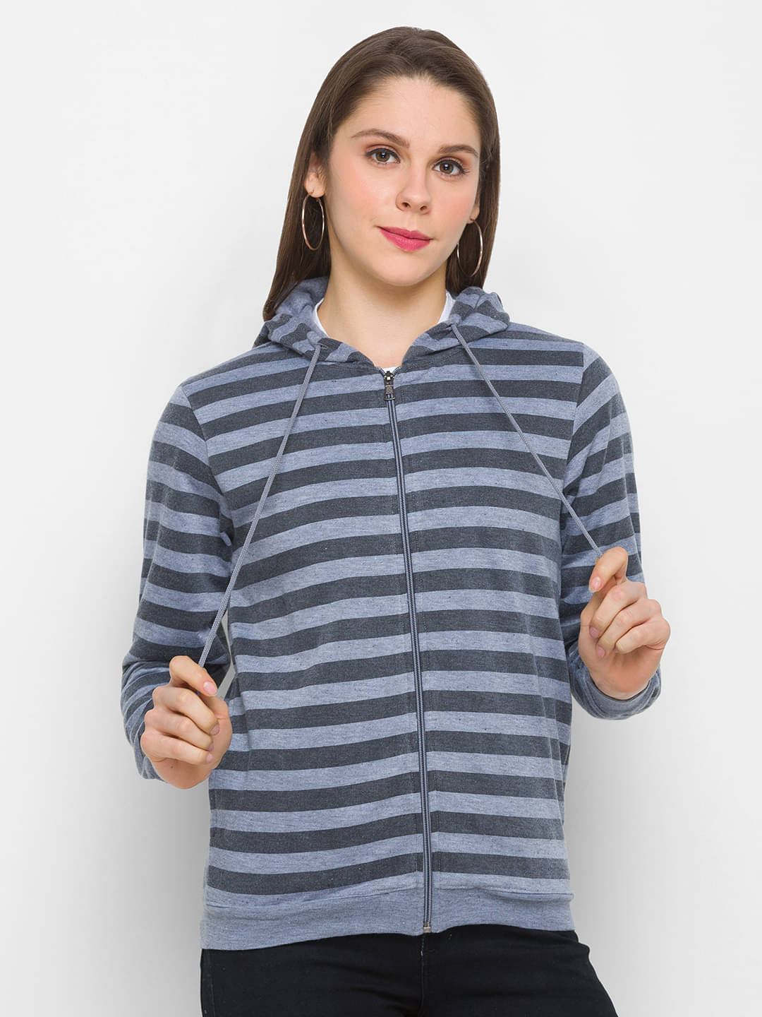 Globus Women Polyester Sweatshirt ( Grey ) Globus Women Polyester Sweatshirt ( Grey )