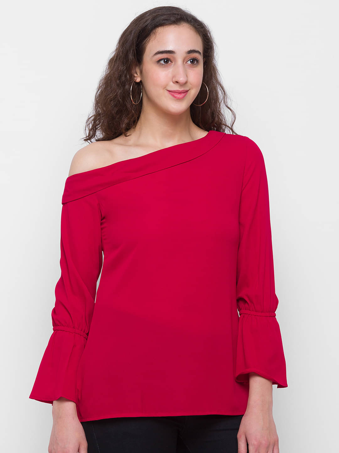     			Globus - Red Polyester Women's Regular Top ( Pack of 1 )