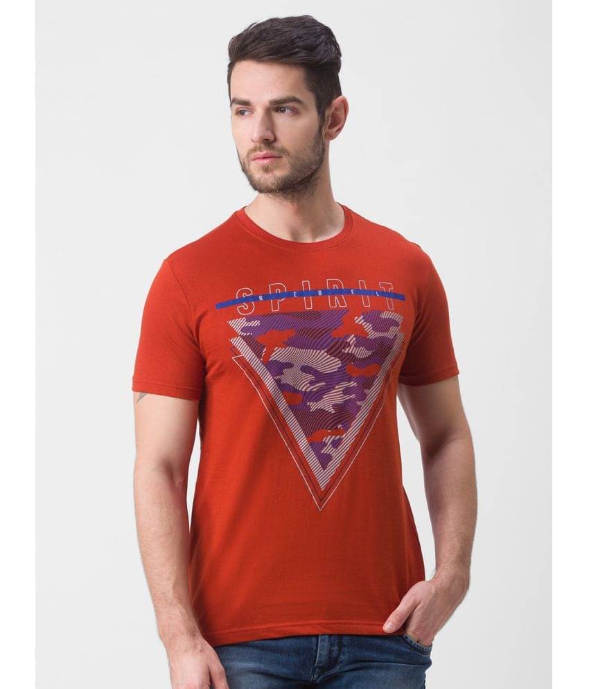     			Globus - Rust 100% Cotton Slim Fit Men's T-Shirt ( Pack of 1 )