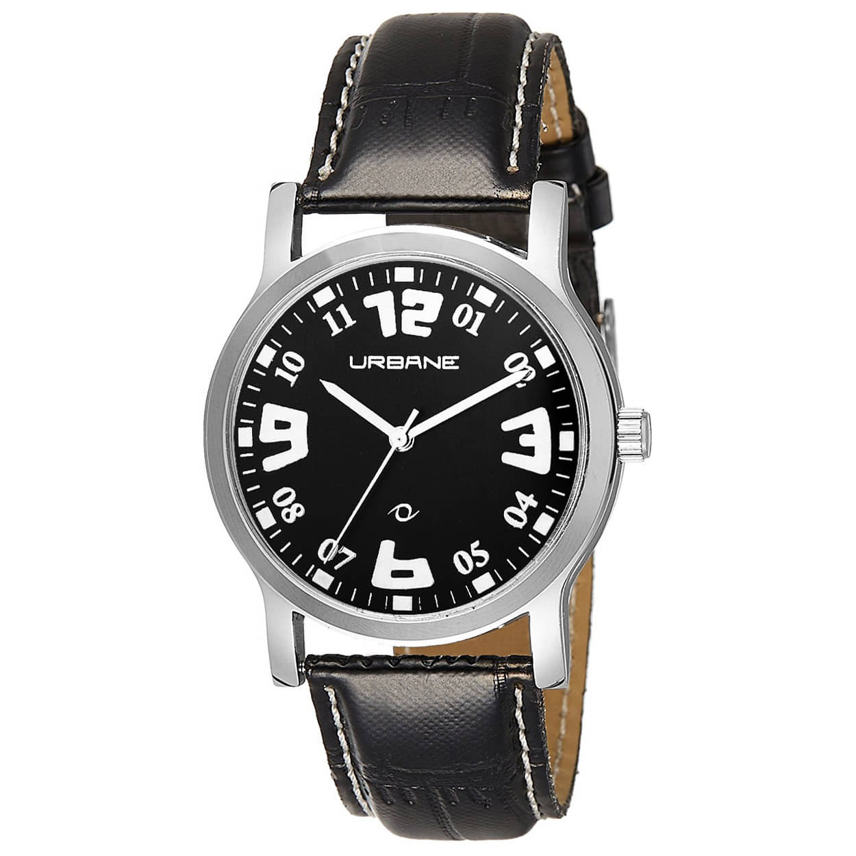 Urbane By Maxima - Black Leather Analog Men's Watch