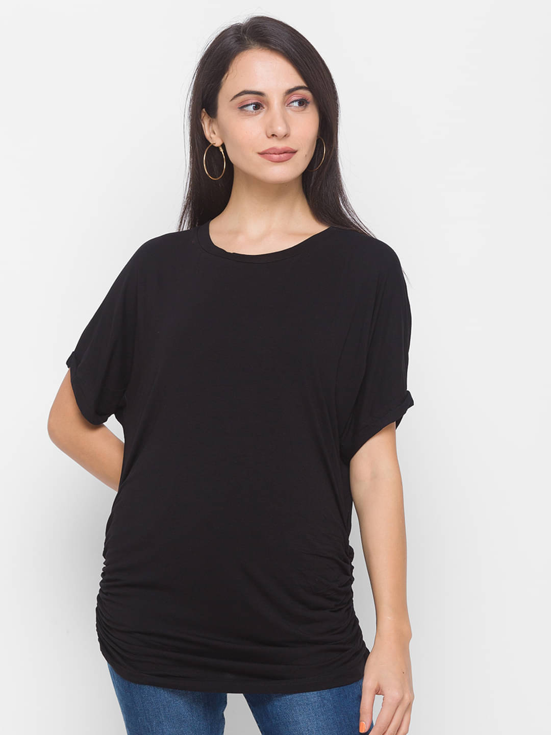     			Globus - Black Viscose Regular Women's T-Shirt ( Pack of 1 )