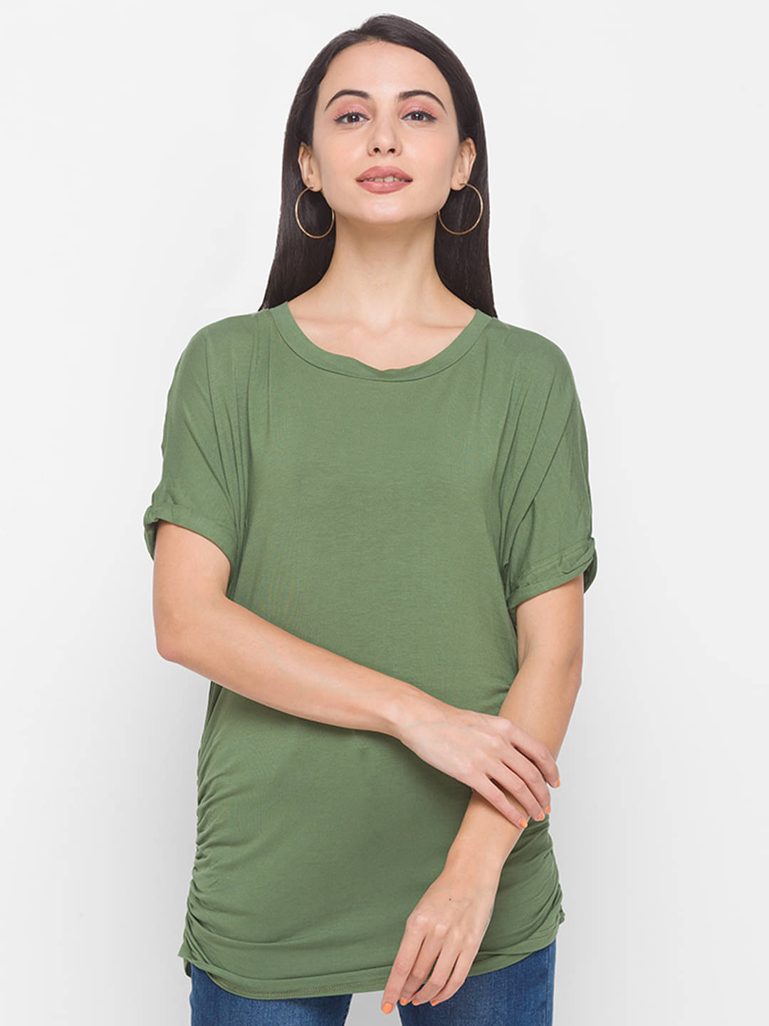     			Globus - Green Viscose Regular Women's T-Shirt ( Pack of 1 )