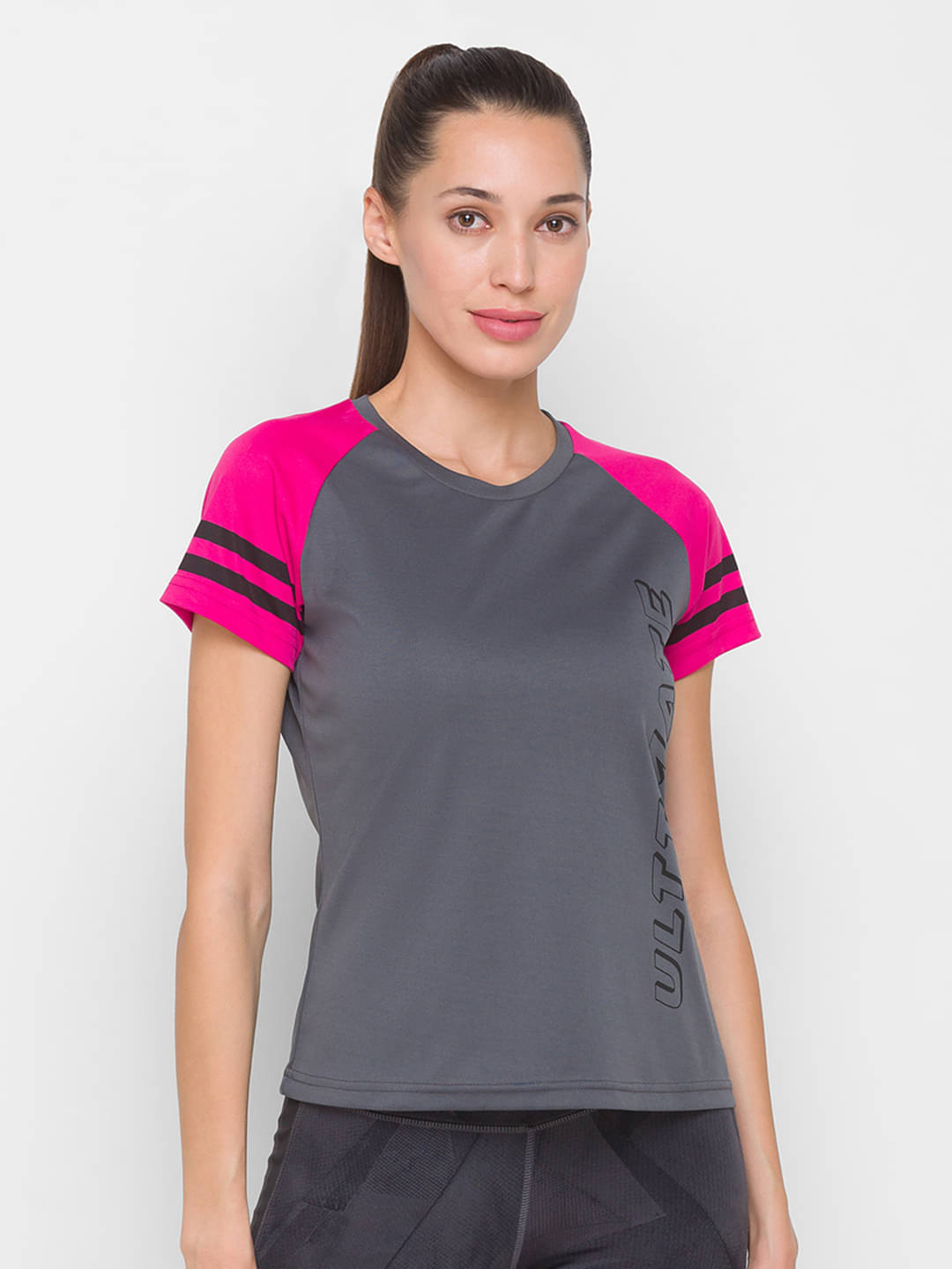     			Globus - Grey Polyester Regular Women's T-Shirt ( Pack of 1 )