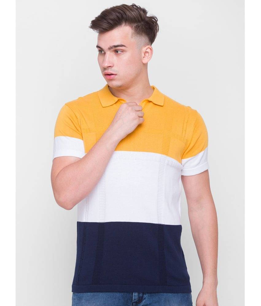     			Globus - Mustard Cotton Regular Fit Men's Polo T Shirt ( Pack of 1 )