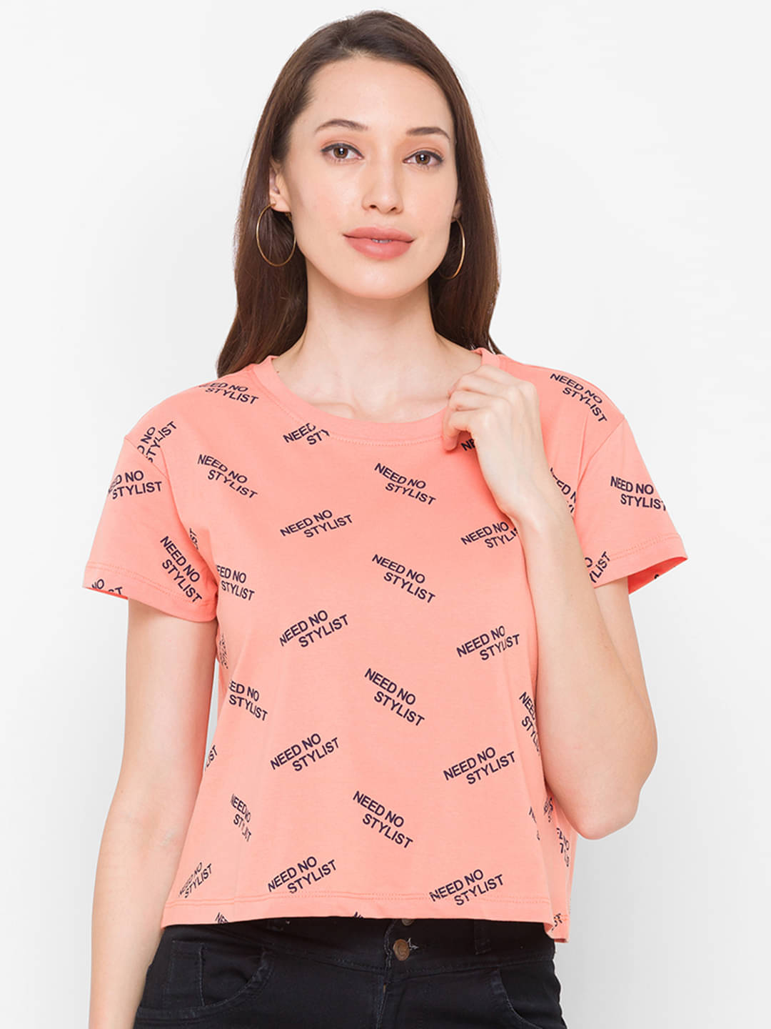 Globus - Orange 100% Cotton Regular Women's T-Shirt ( Pack of 1 ) Globus - Orange 100% Cotton Regular Women's T-Shirt ( Pack of 1 )