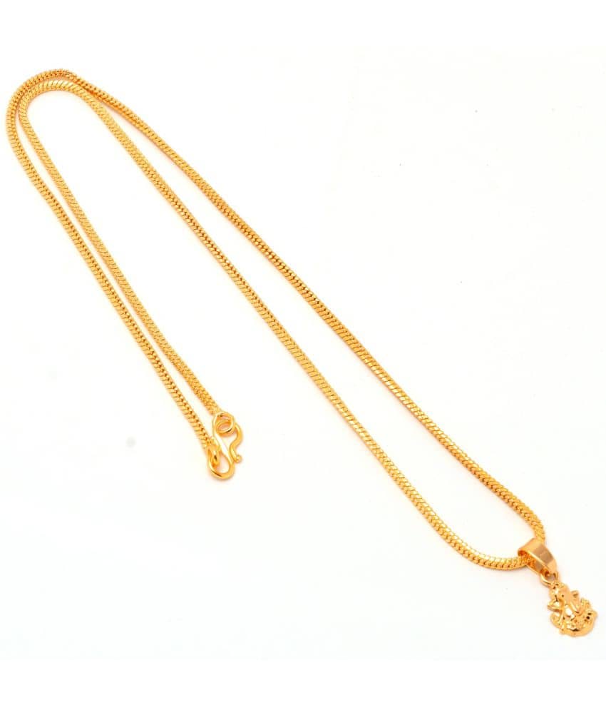 Jewar Mandi - Gold Religious Pendant With Chain ( Pack of 1 )