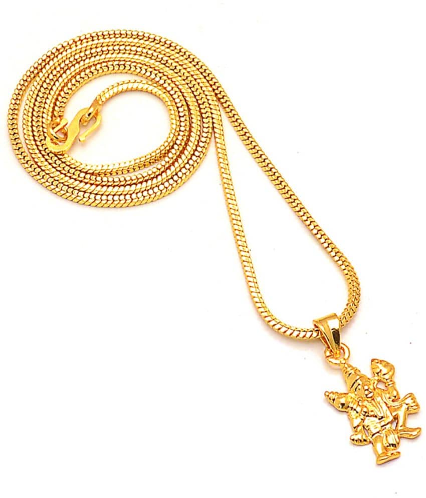 Jewar Mandi - Gold Religious Pendant With Chain ( Pack of 1 ) - Jewellery Sets | Buy online on ZillyBuy