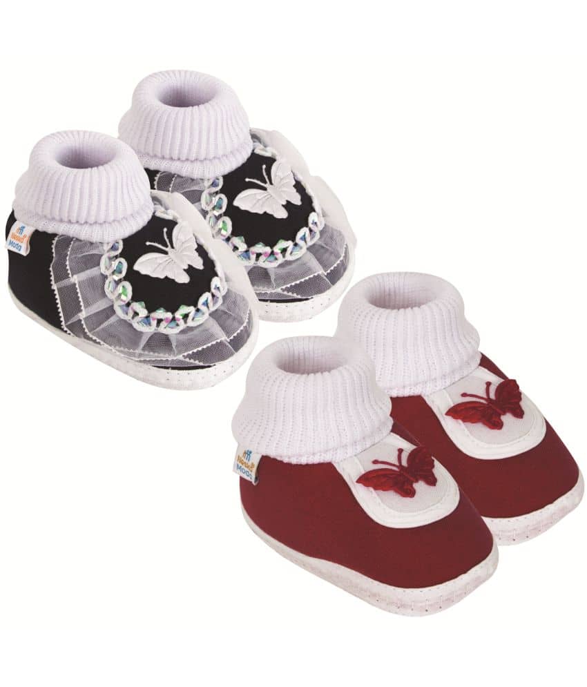 Neska Moda - Black Booties For Baby Boy & Baby Girl 9-12 Months ( Pack of 2 ) - Casual Shoes | Buy online on ZillyBuy