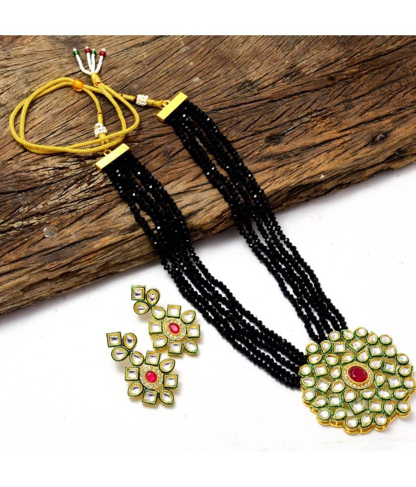 Sunhari Jewels - Black Alloy Necklace Set ( Pack of 1 )