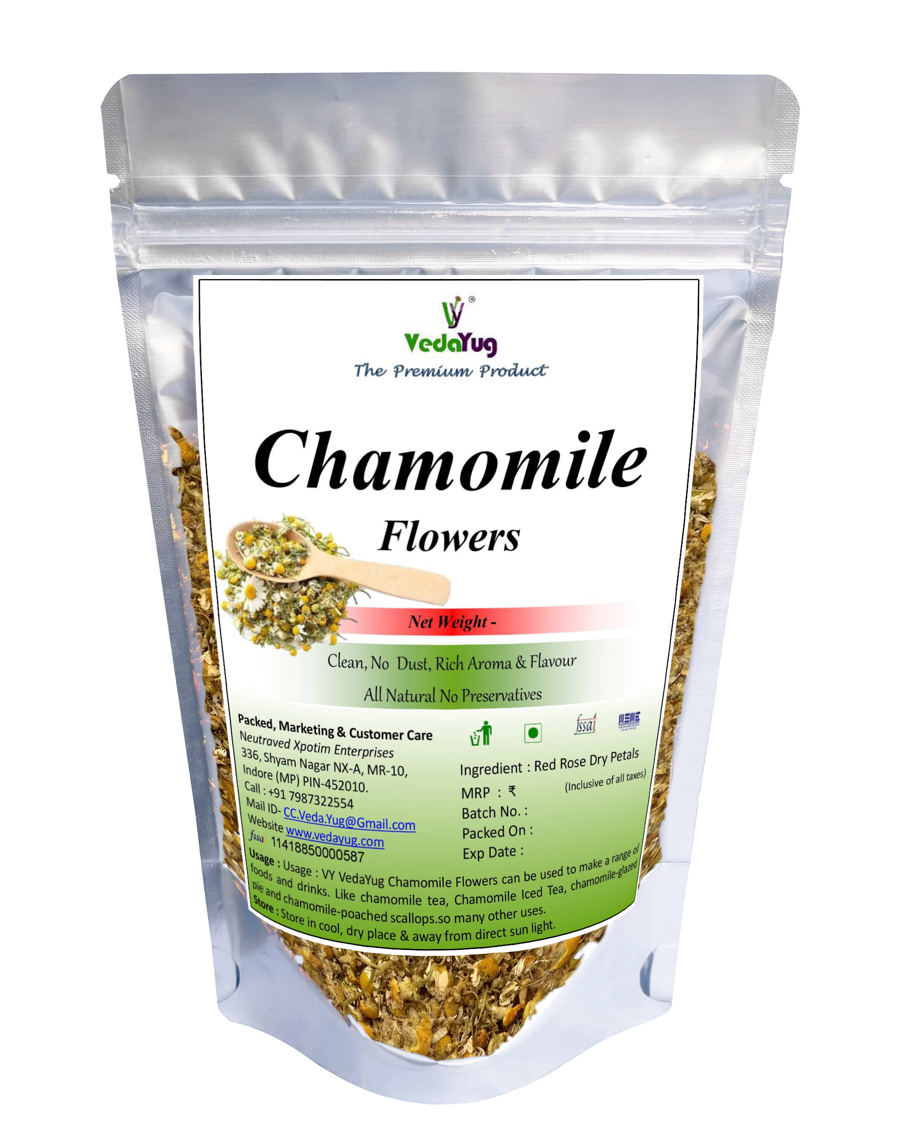 VY VedaYug Chamomile Tea Loose Leaf 50 gm     			VY VedaYug Chamomile Tea Loose Leaf 50 gm