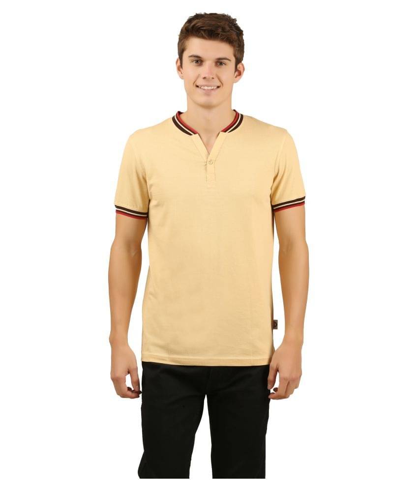     			Zebu Pack of 1 Cotton Regular Fit Men's T-Shirt ( Beige )