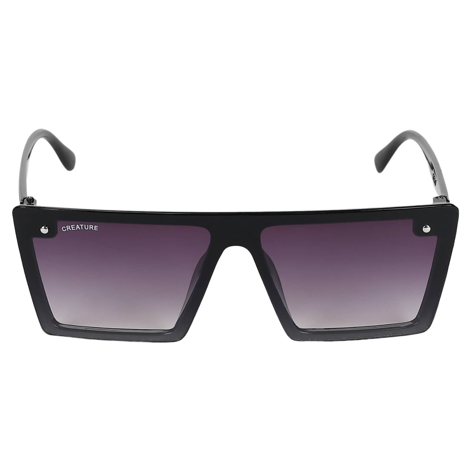 Creature - Black Rectangular Sunglasses ( Pack of 1 ) - Sunglasses | Buy online on ZillyBuy
