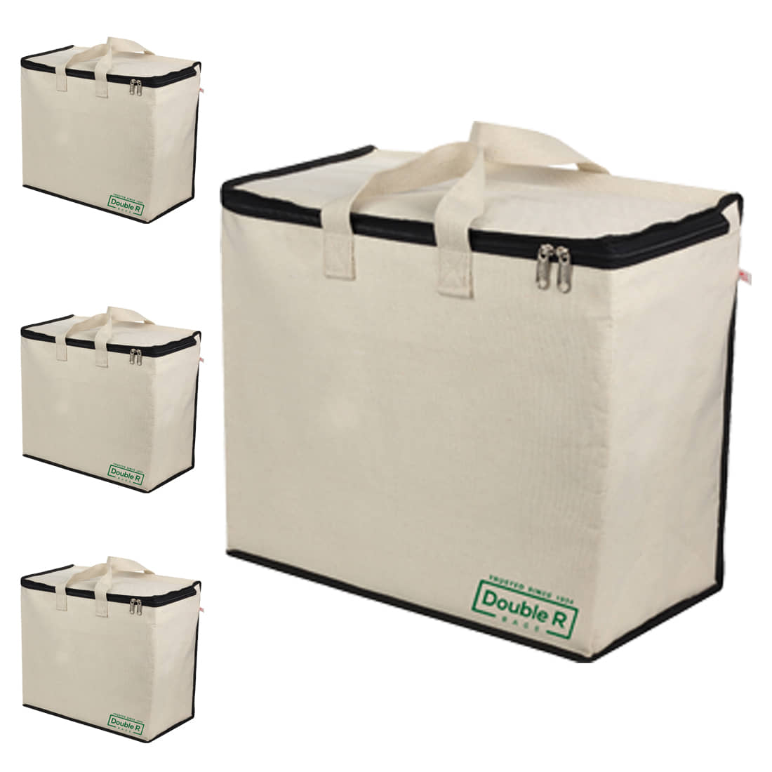 Double R Bags - Green Canvas Shopping Bag - Handbags | Buy online on ZillyBuy