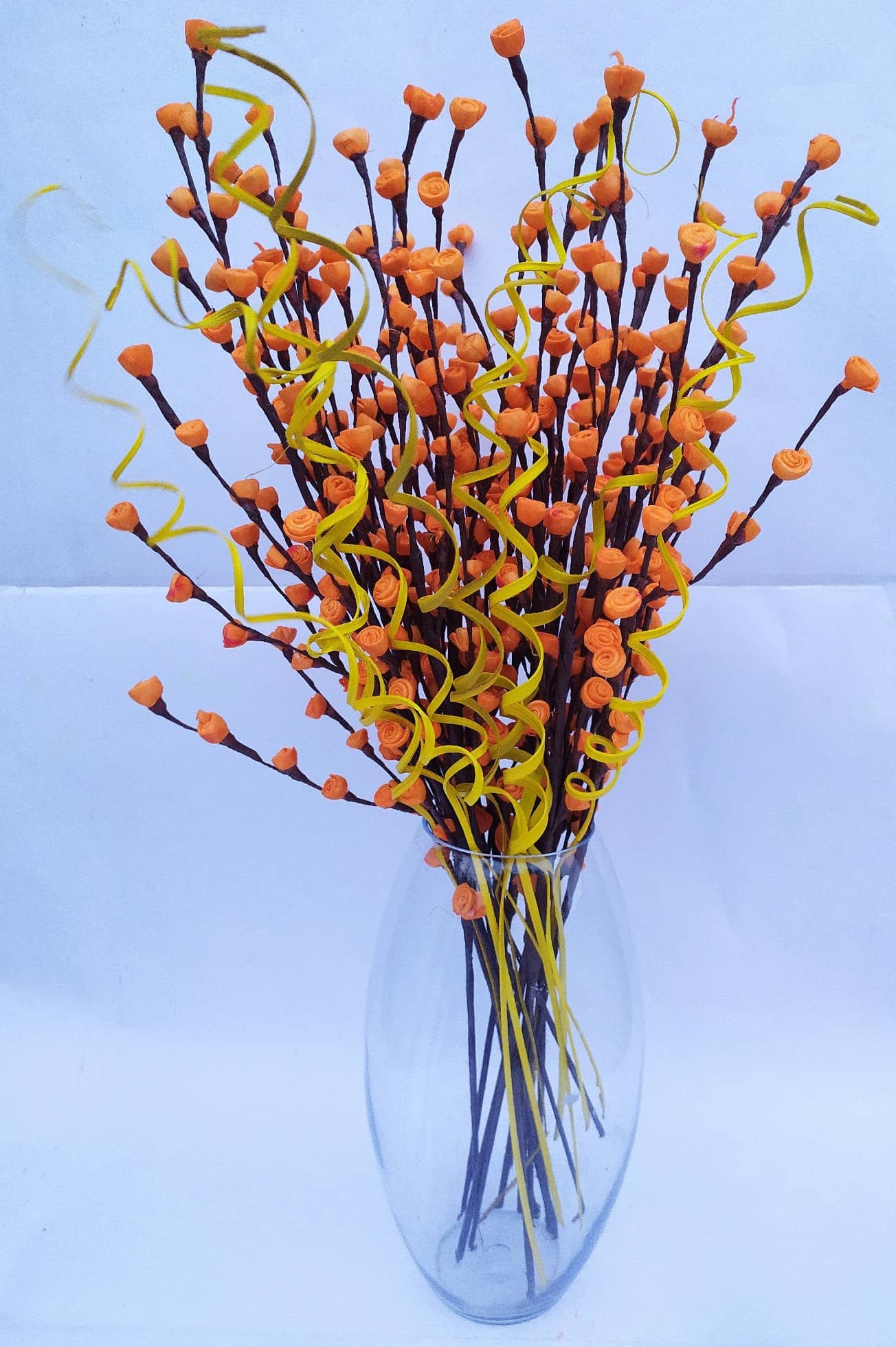 Fab n Style - Orange Rose Artificial Flowers Bunch ( Pack of 1 )