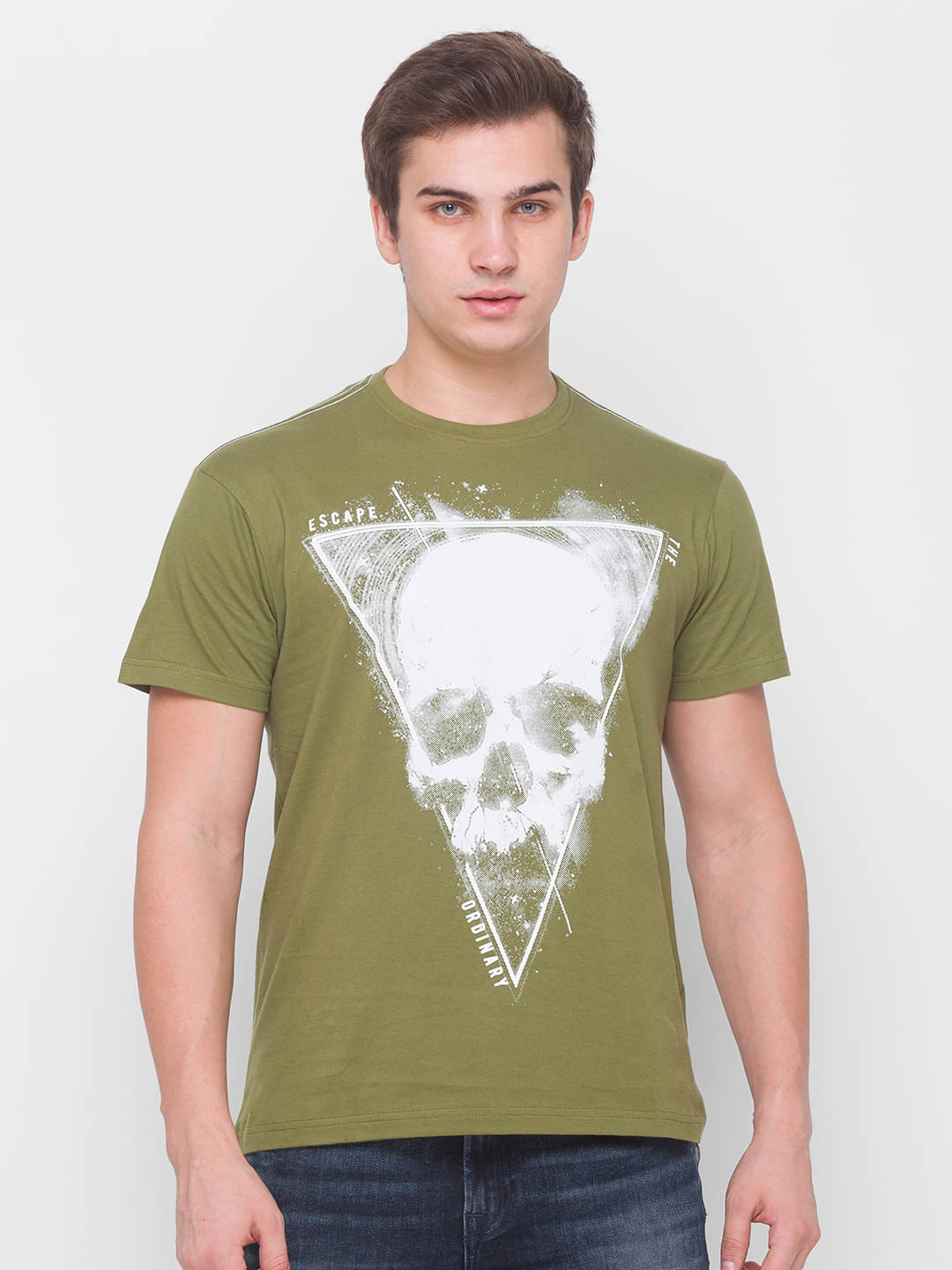     			Globus - Green Cotton Regular Fit Men's T-Shirt ( Pack of 1 )