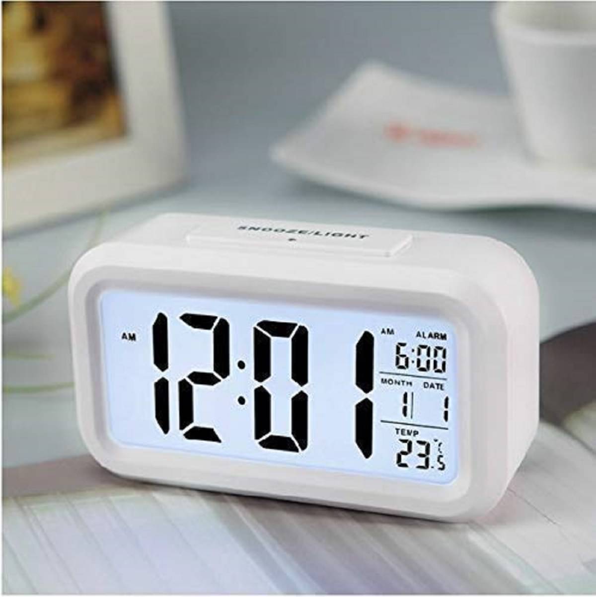    			VVORAA Digital Plastic Rectangular Table Clock - Pack of 1