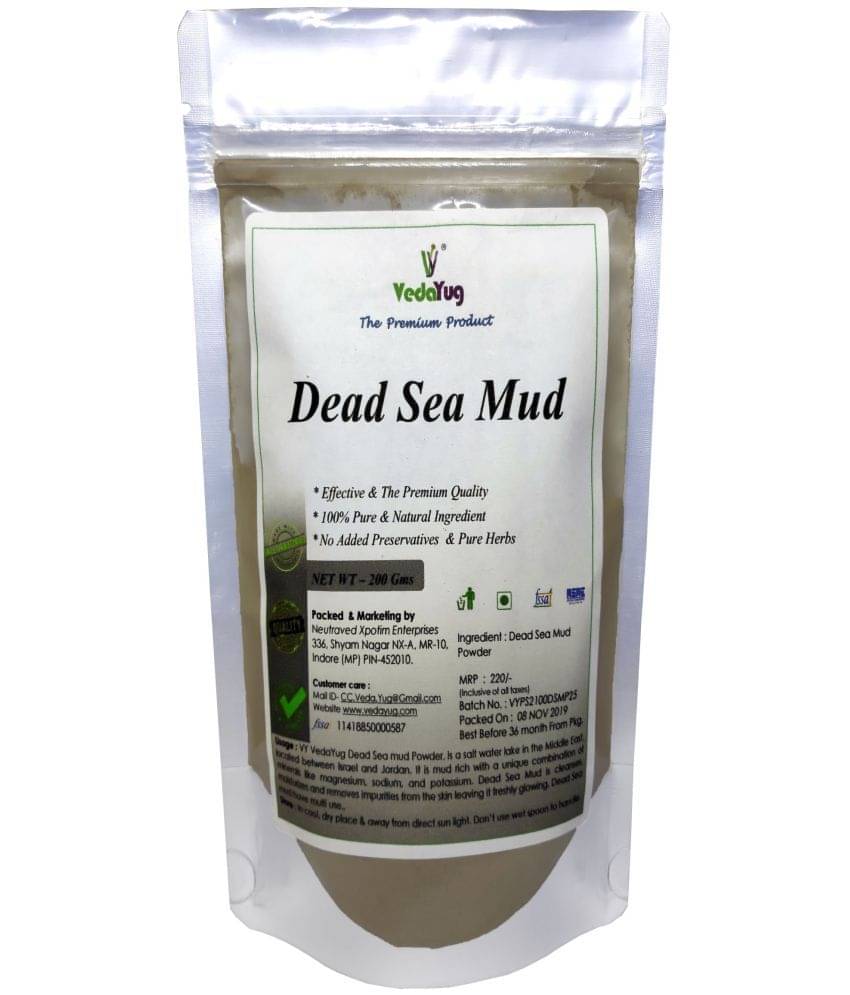 VY VedaYug Dead Sea Mud Powder, For Face and Body (200g)     			VY VedaYug Dead Sea Mud Powder, For Face and Body (200g)