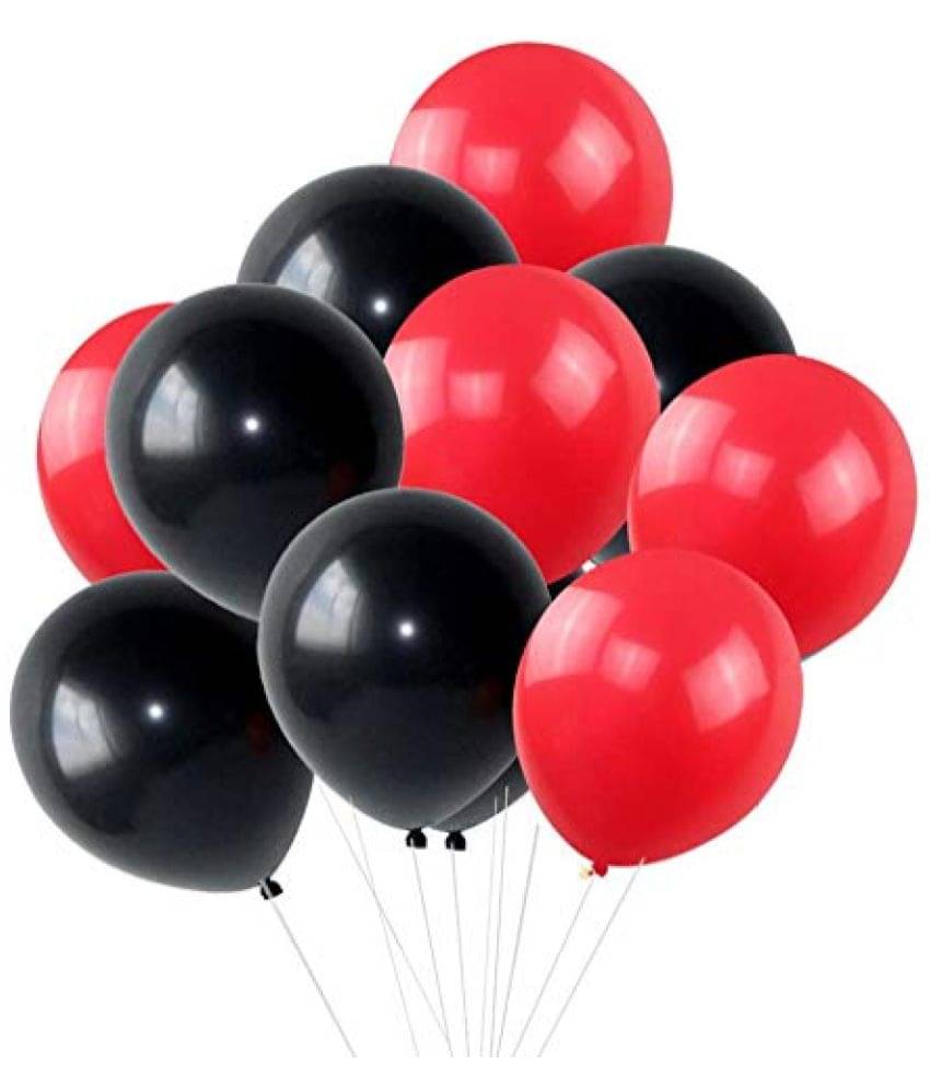    			Vibrant Colous Combo 50 Balloons - Black & Red Balloons Combo