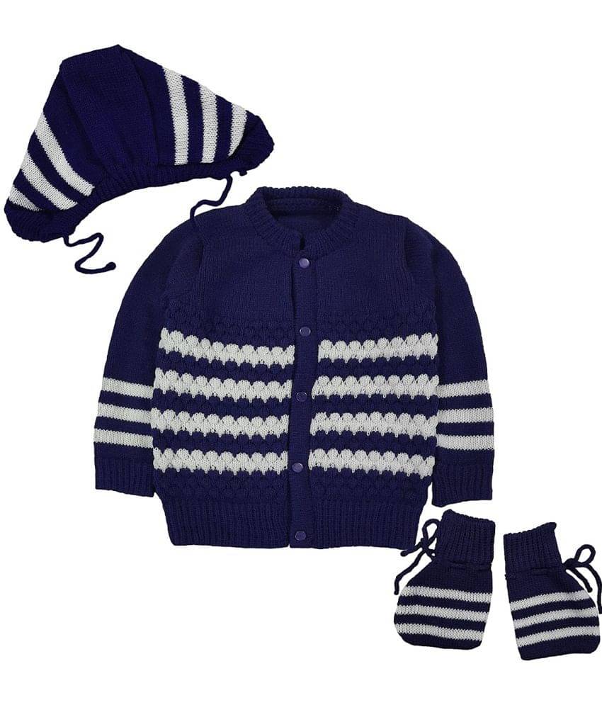     			LITTLE PANDA Single Unisex for Baby Woollen Pullover ( Navy )