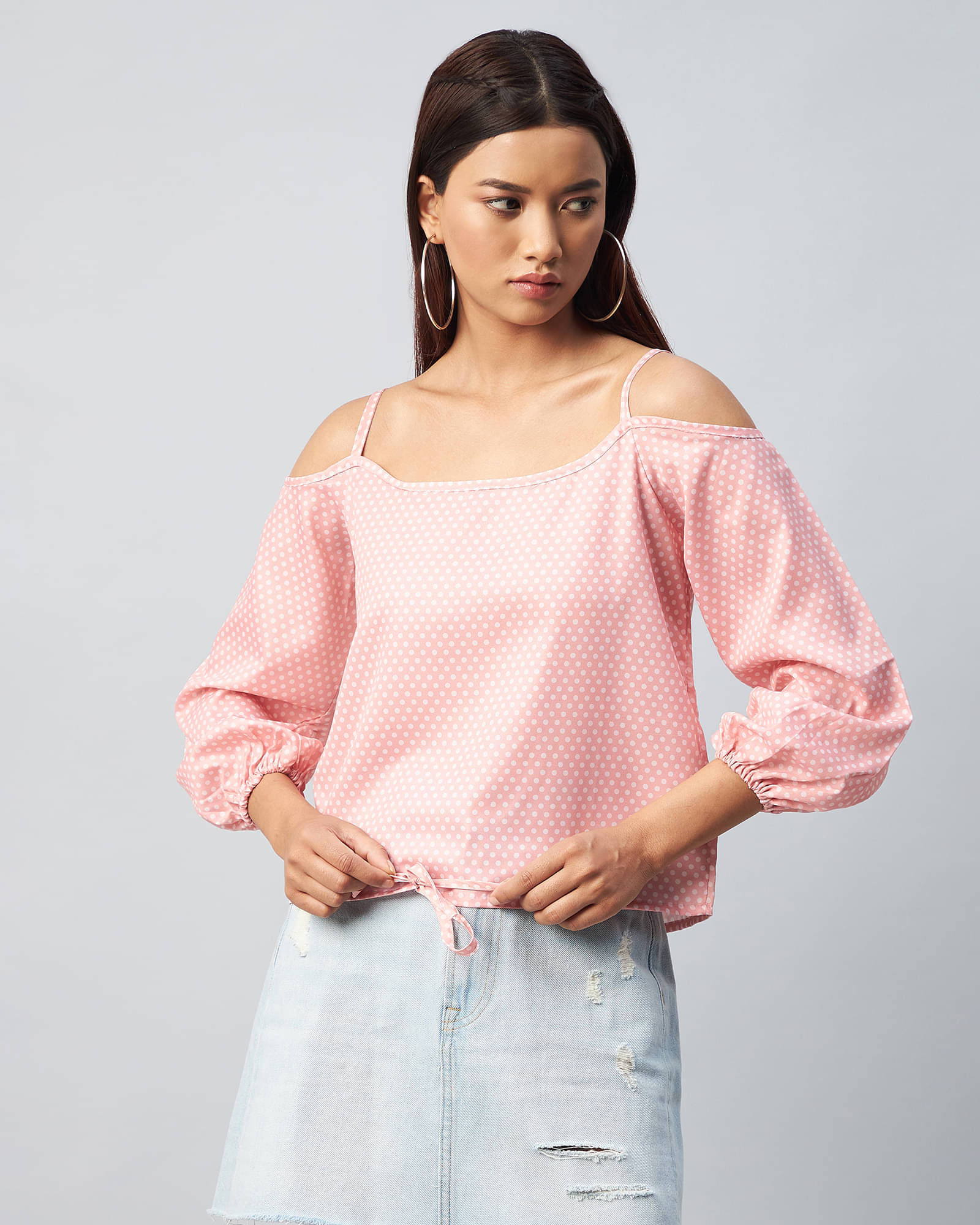     			Chimpaaanzee Women's Crepe Regular Top ( Peach )