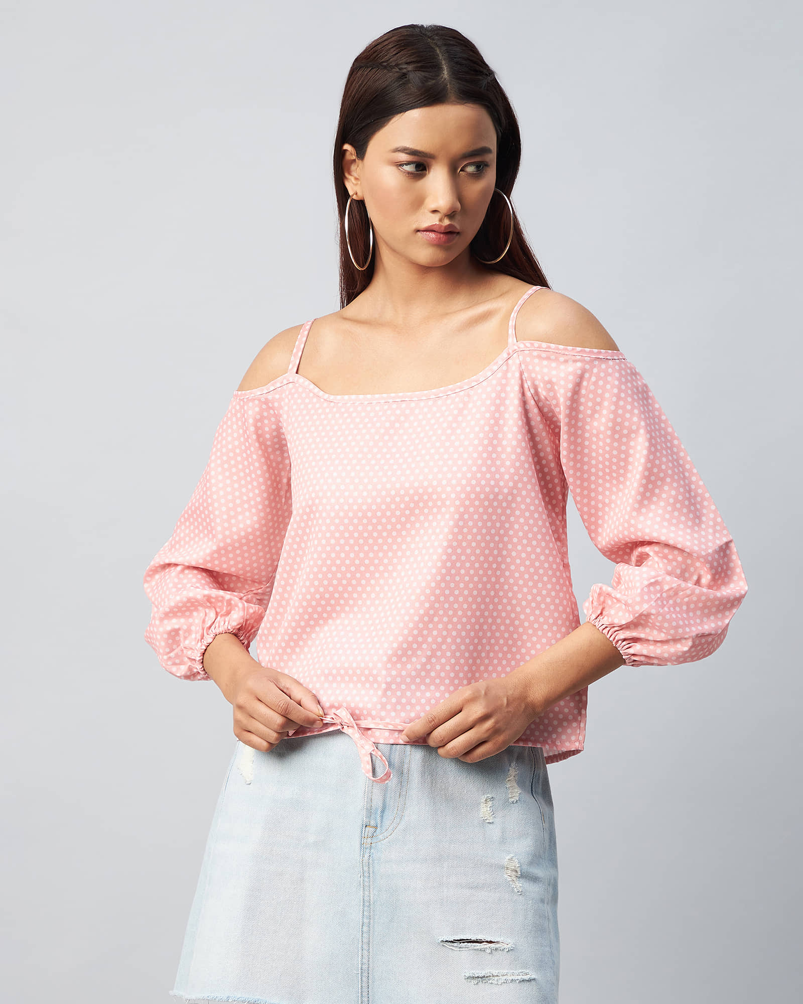 Chimpaaanzee Women's Crepe Regular Top ( Peach )