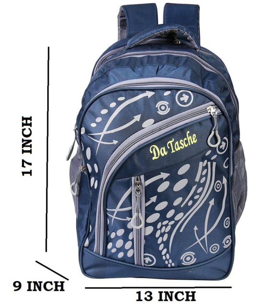     			Da Tasche - Blue Polyester Backpack ( 35 Ltrs )