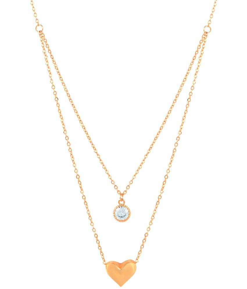     			FASHION FRILL - Gold Stainless Steel Necklace Set ( Pack of 1 )