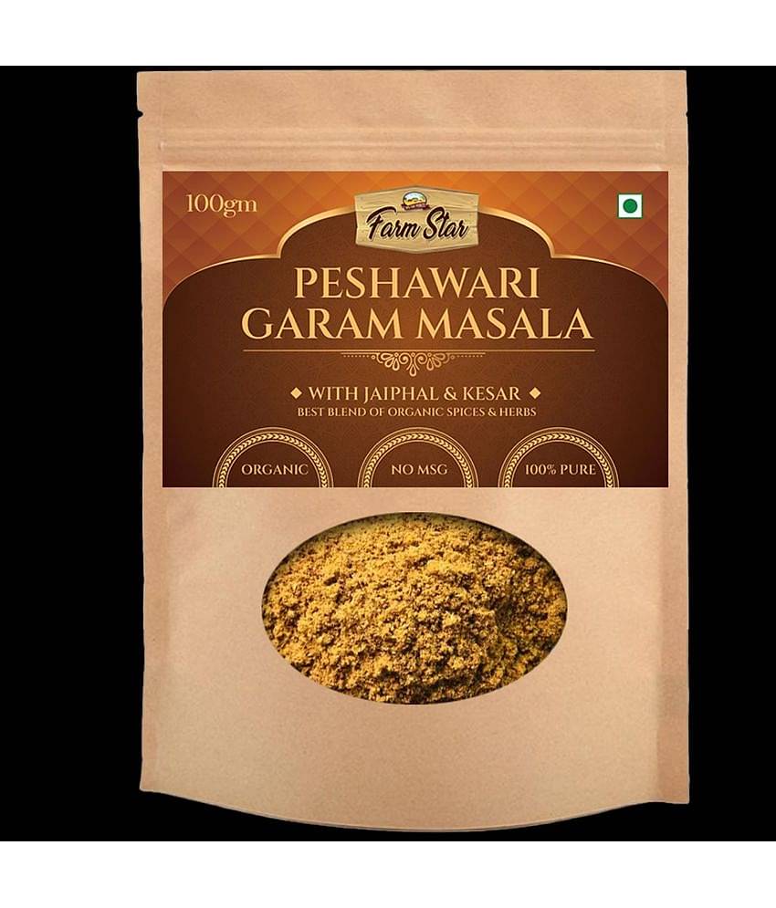 Farm Star (Pounded) Peshawari Garam Masala with kesar & jaiphal Masala 100 gm