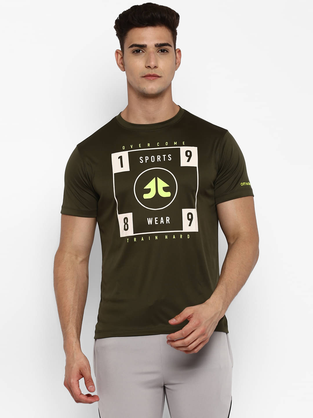     			OFF LIMITS - Green Polyester Regular Fit Men's Sports T-Shirt ( Pack of 1 )