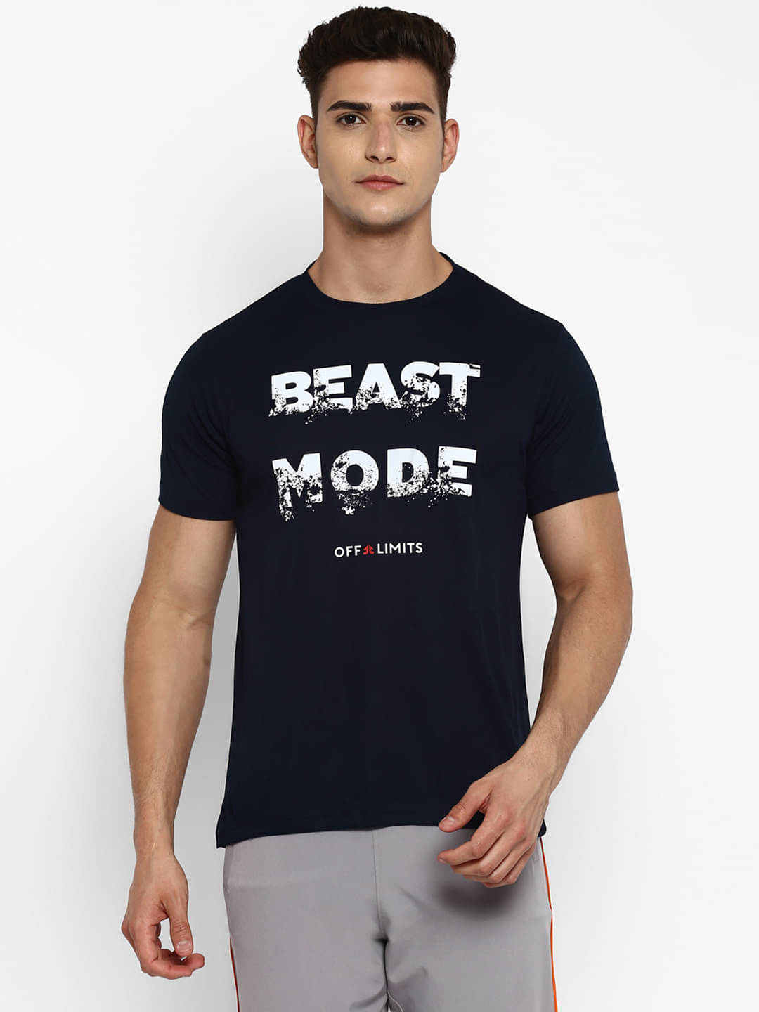 OFF LIMITS - Navy Polyester Regular Fit Men's Sports T-Shirt ( Pack of 1 ) OFF LIMITS - Navy Polyester Regular Fit Men's Sports T-Shirt ( Pack of 1 )
