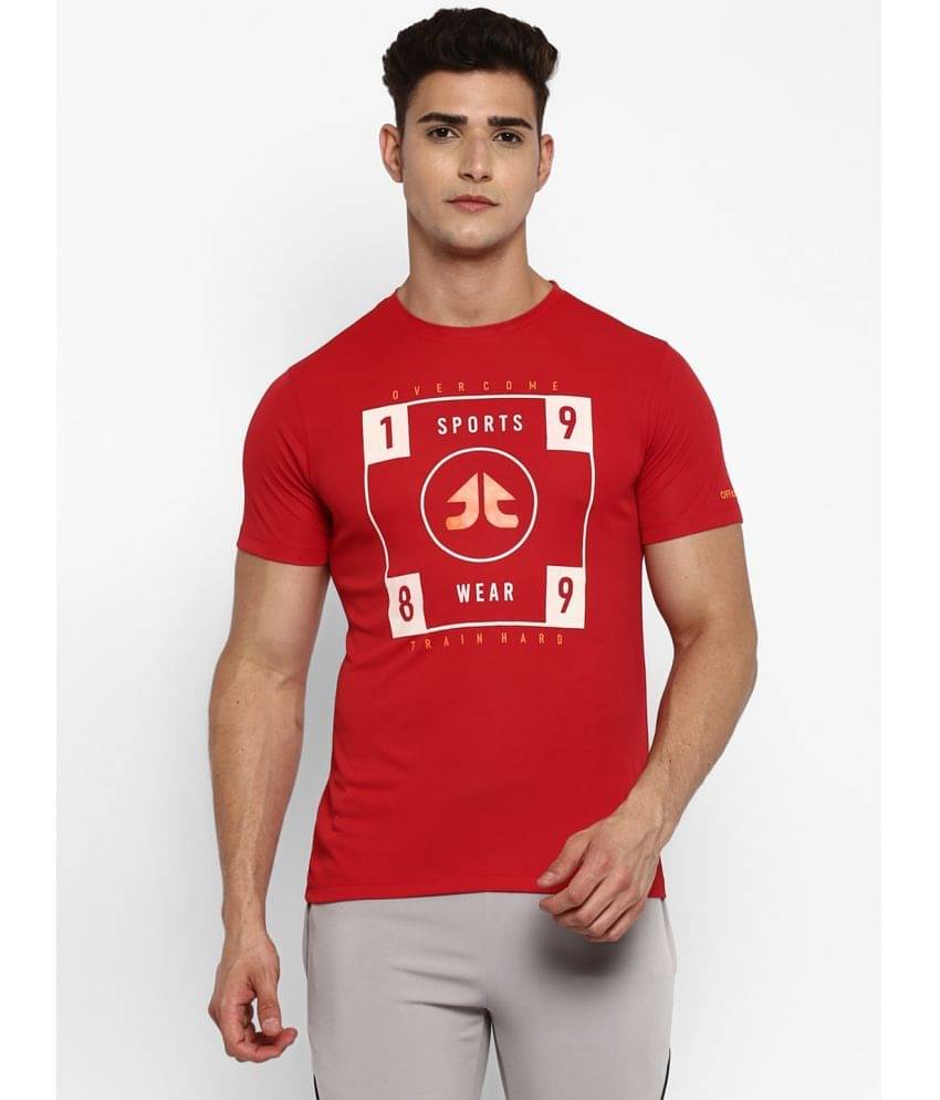 OFF LIMITS - Red Polyester Regular Fit Men's Sports T-Shirt ( Pack of 1 ) OFF LIMITS - Red Polyester Regular Fit Men's Sports T-Shirt ( Pack of 1 )