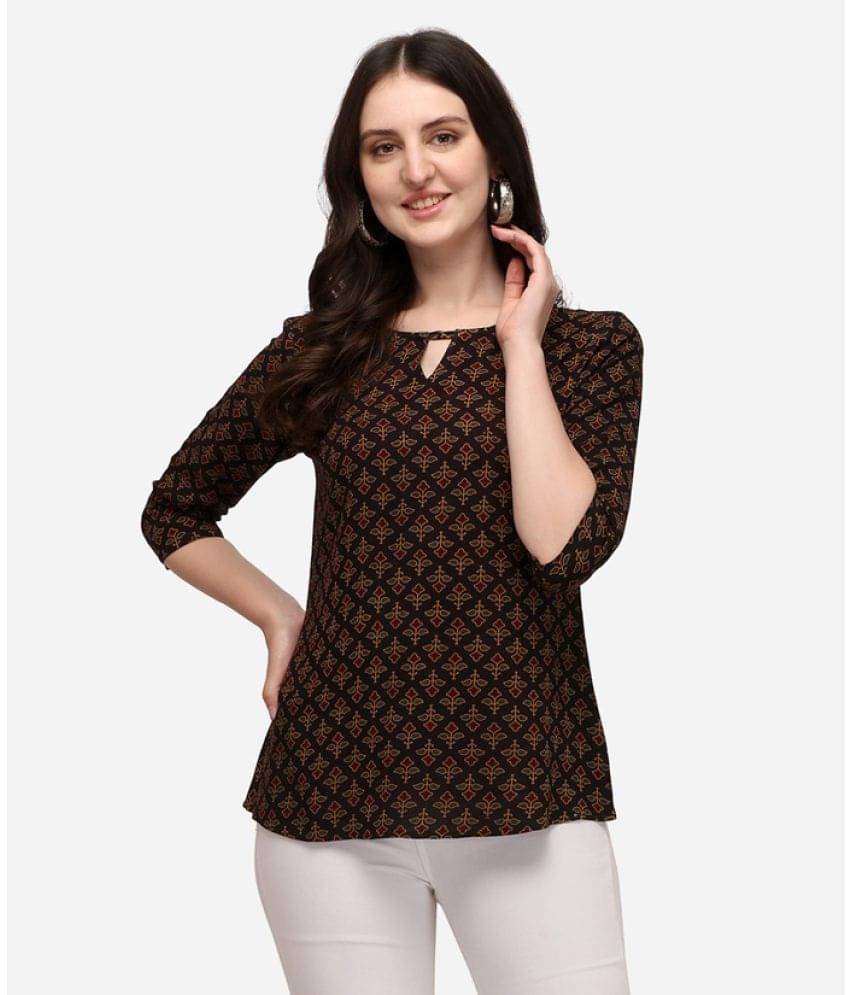 Prettify - Brown Rayon Women's Regular Top ( Pack of 1 ) Prettify - Brown Rayon Women's Regular Top ( Pack of 1 )