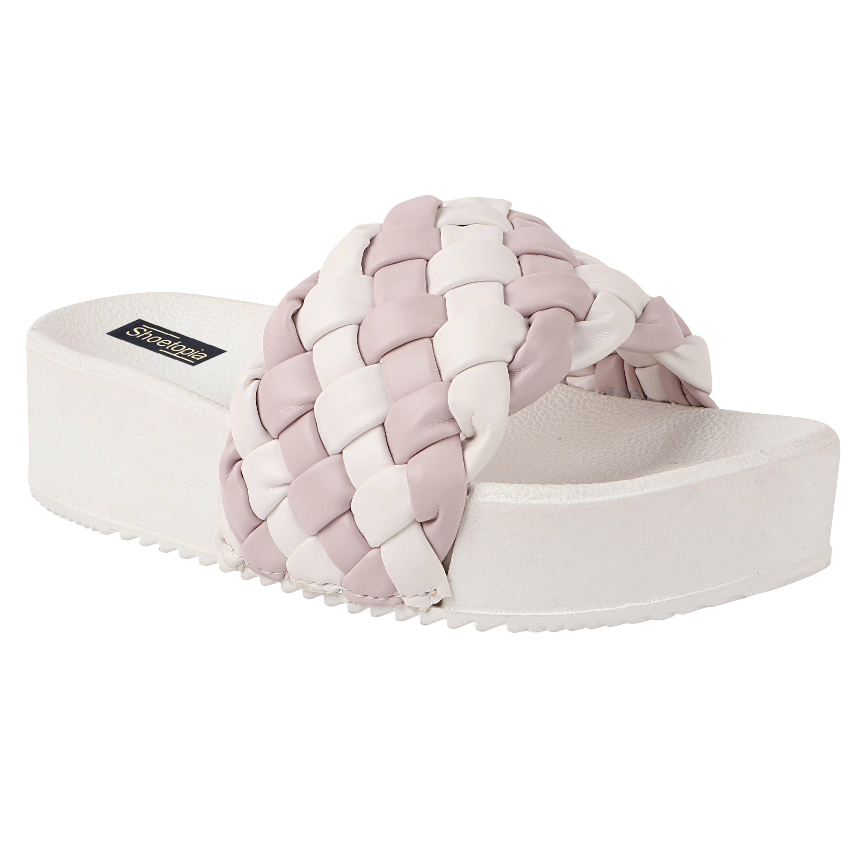 Shoetopia - Pink Women's Slip On Heels Shoetopia - Pink Women's Slip On Heels
