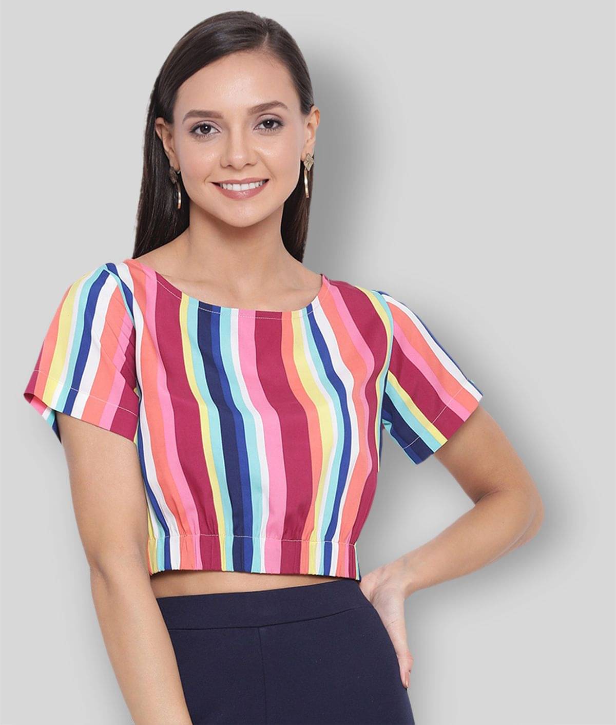     			ALL WAYS YOU Women's Polyester Crop Top ( Multicolor )
