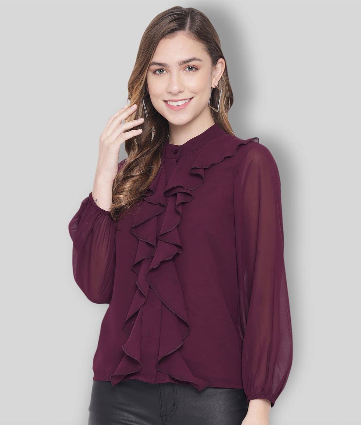 ALL WAYS YOU Women's Polyester Regular Top ( Purple ) ALL WAYS YOU Women's Polyester Regular Top ( Purple )